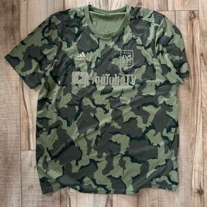 Adidas Men's Green Camouflage LA FC soccer jersey